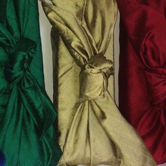 Gold Silk Dupioni Scarf or Furoshiki - Picture 1 of 3